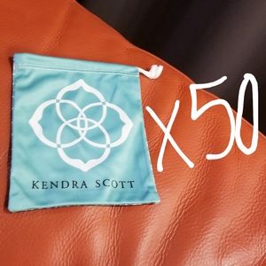 LOT OF 50 KENDRA SCOTT BLUE LOGO POUCH DUST BAGS